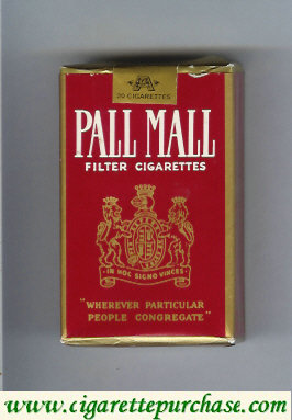 Pall Mall Filter Cigarettes cigarettes soft box